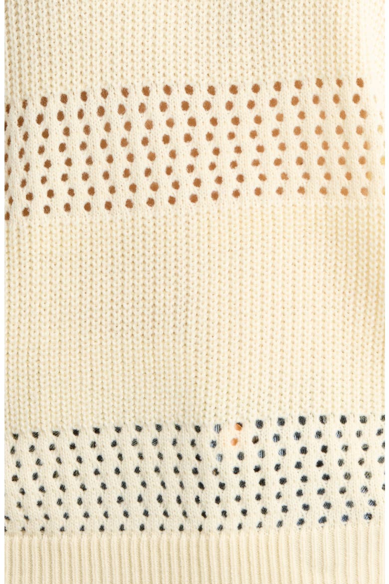 Tova Pointelle Stripe Sweater, Alternate, color, CREAM