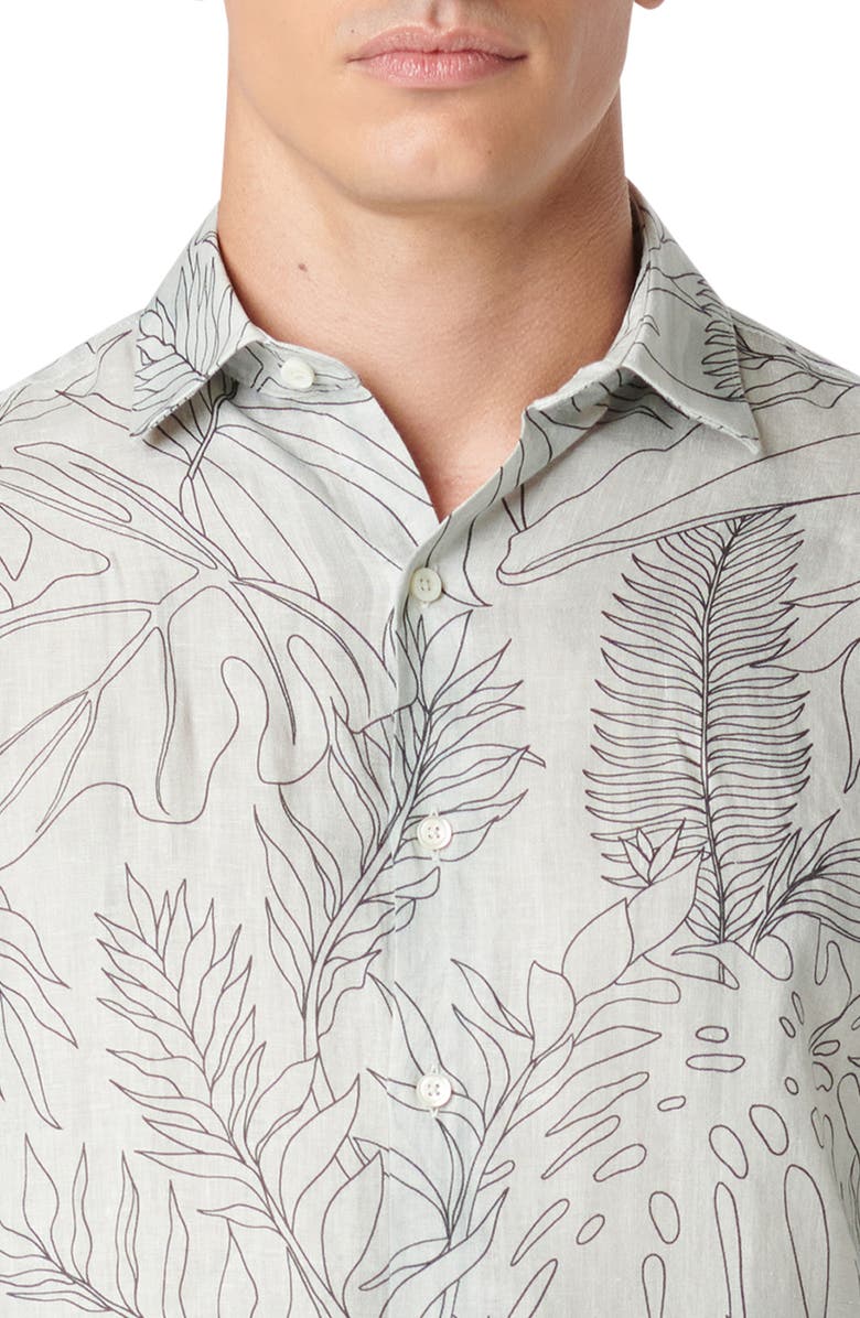 Bugatchi Axel Shaped Fit Woven Linen Button-Up Shirt, Alternate, color,