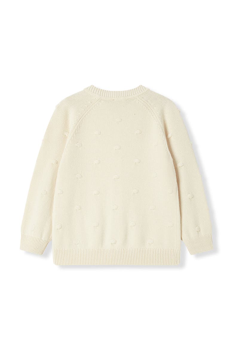 Knit Popcorn Cardigan, Alternate, color, Snow