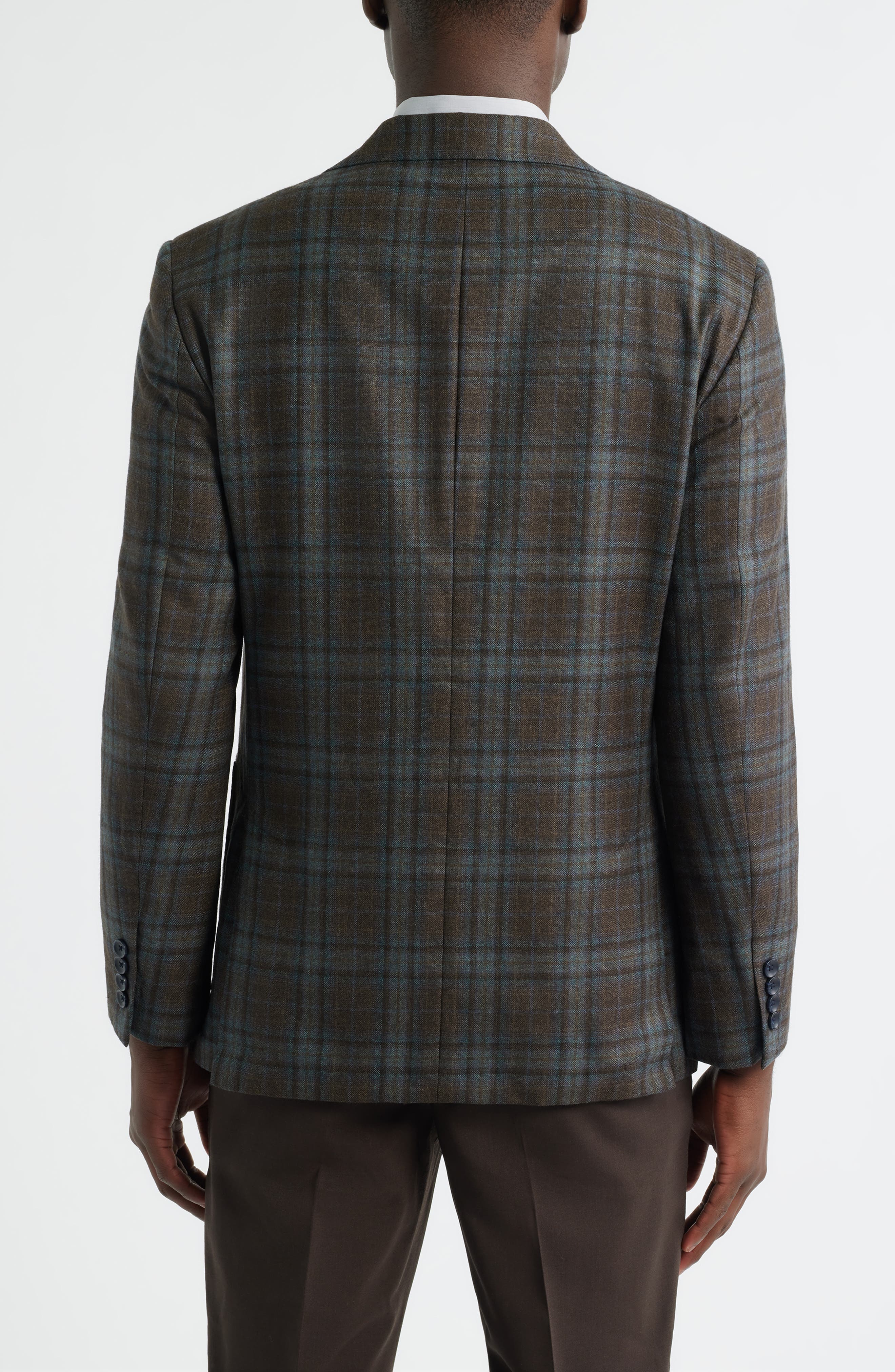 Brown Midas Plaid Wool Sport Coat - image 2