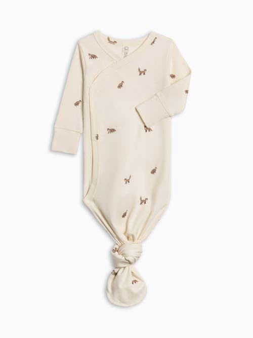 Colored Organics Kids' Organic Indy Kimono Gown In Neutral