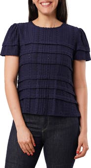 SUNNY LEIGH Eyelet Ruffle Top