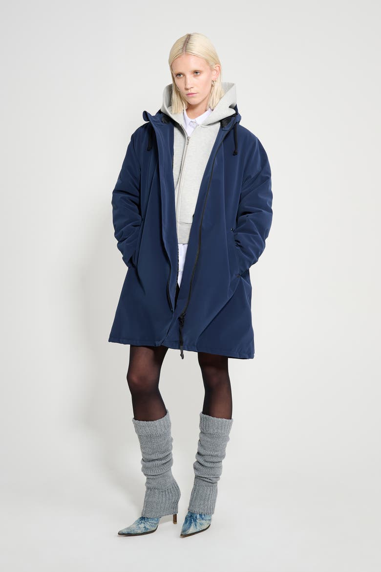 Mosebacke Matte Winter Coat, Main, color, Navy