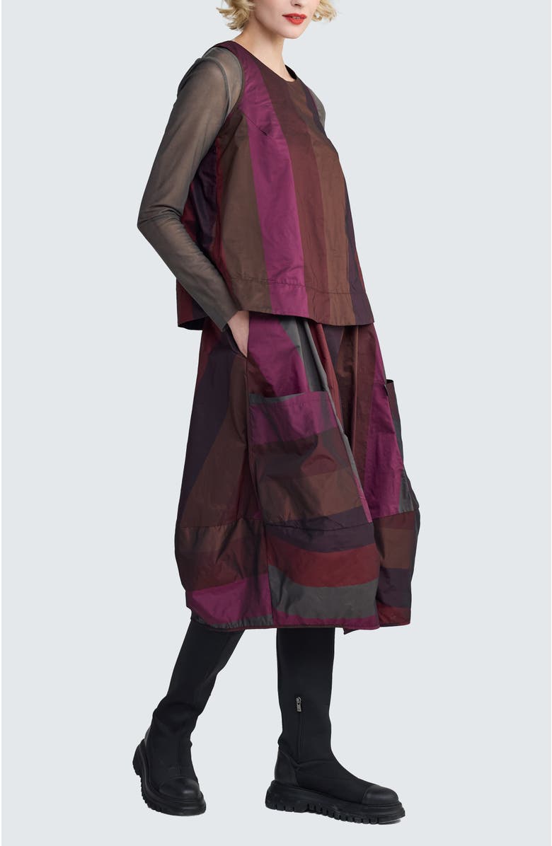 LUUKAA Crimson Balloon Skirt, Alternate, color, Dark Scarlet