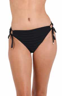 La Blanca Fluid Lines Adjustable Loop Hipster Bikini Bottoms