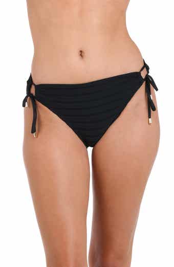 La Blanca Fluid Lines Adjustable Loop Hipster Bikini Bottoms