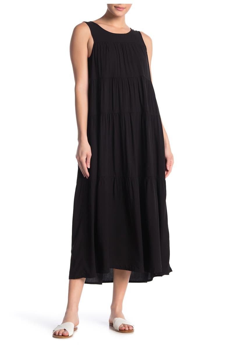 MAX STUDIO Tiered Sleeveless Maxi Dress, Main, color,