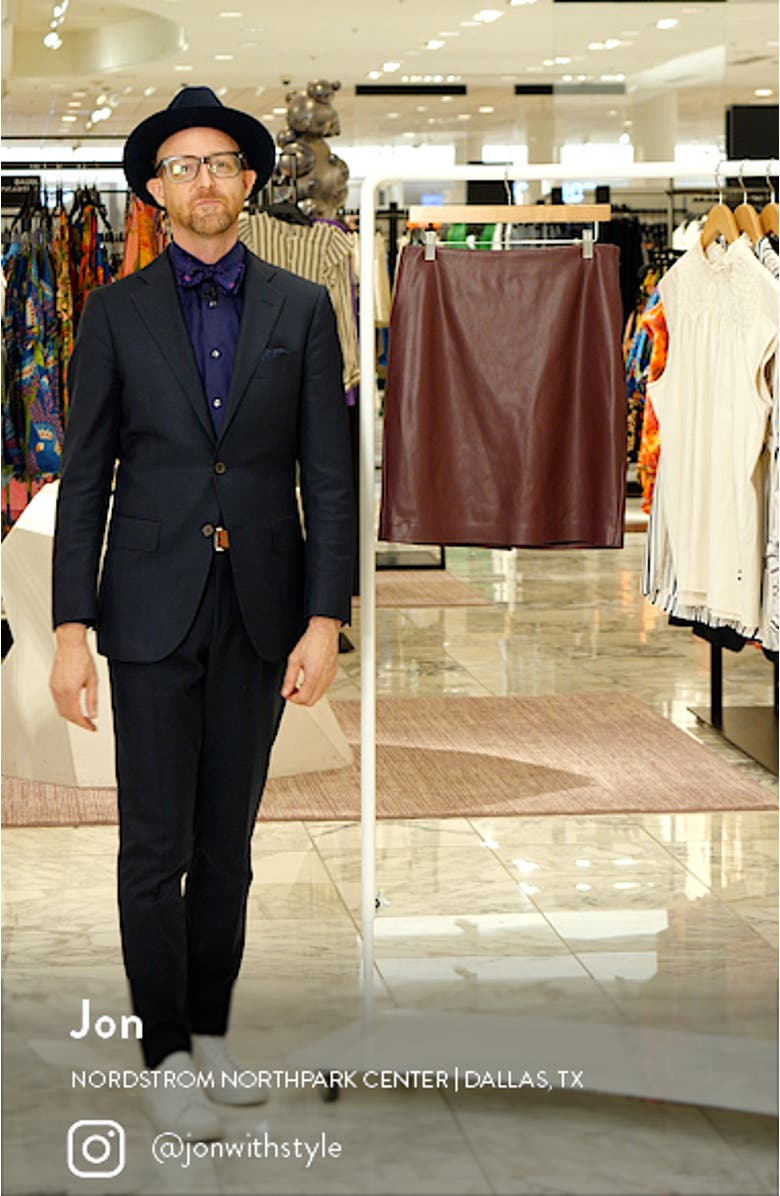 Faux Leather Pencil Skirt, sales video thumbnail