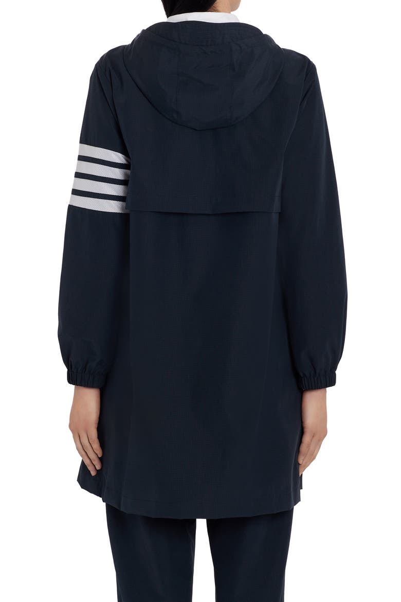 4-Bar Elongated Ripstop Hooded Parka, Alternate, color, NAVY 415