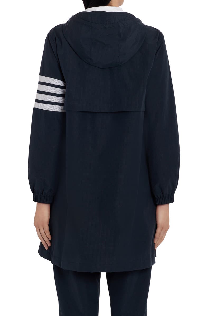 Thom Browne 4-Bar Elongated Ripstop Hooded Parka, Alternate, color,