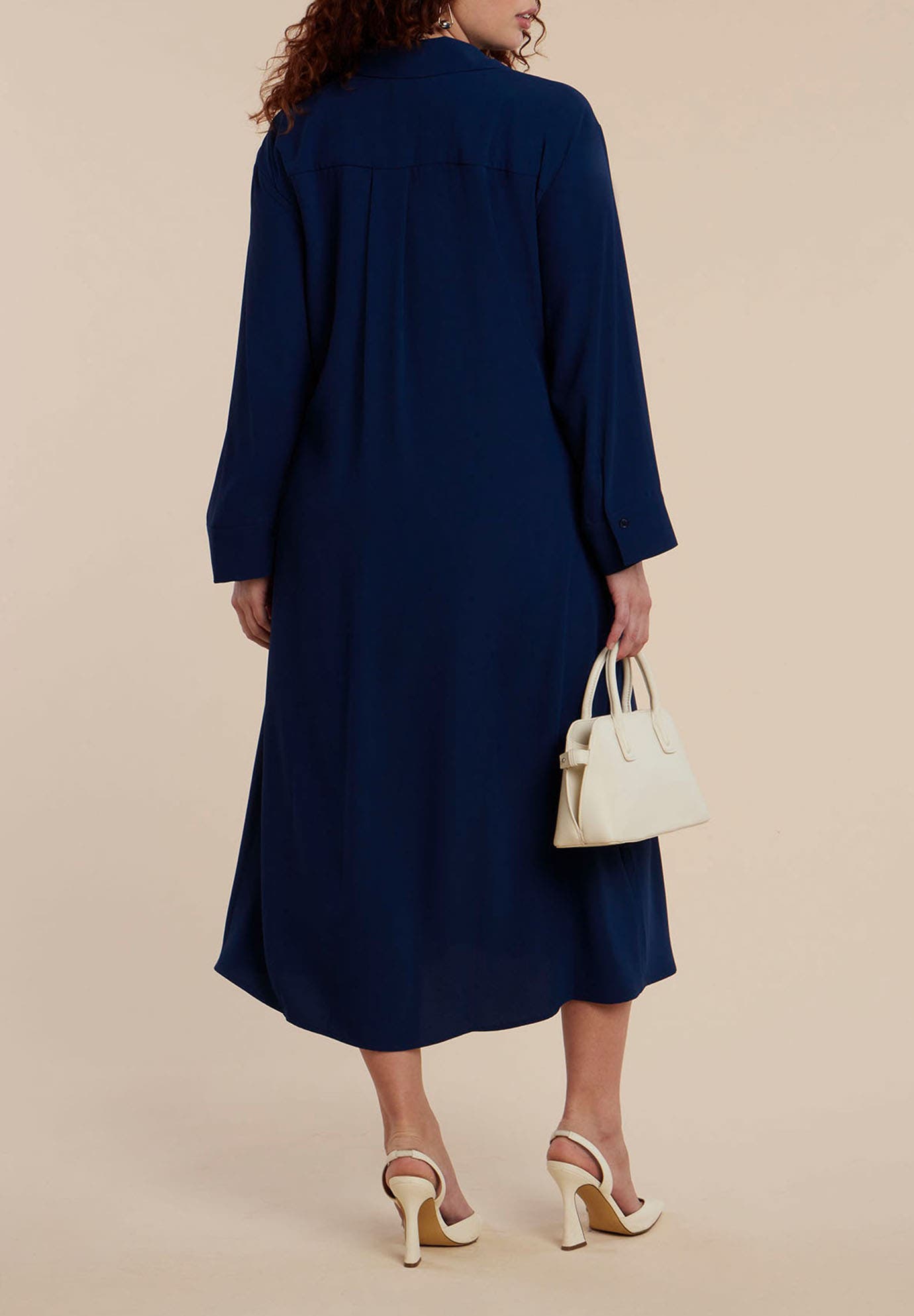 Tie Front Oversized Shirt Dress - image 4