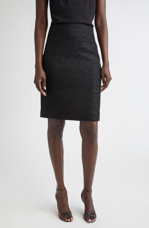 Compact Tape Tweed Skirt