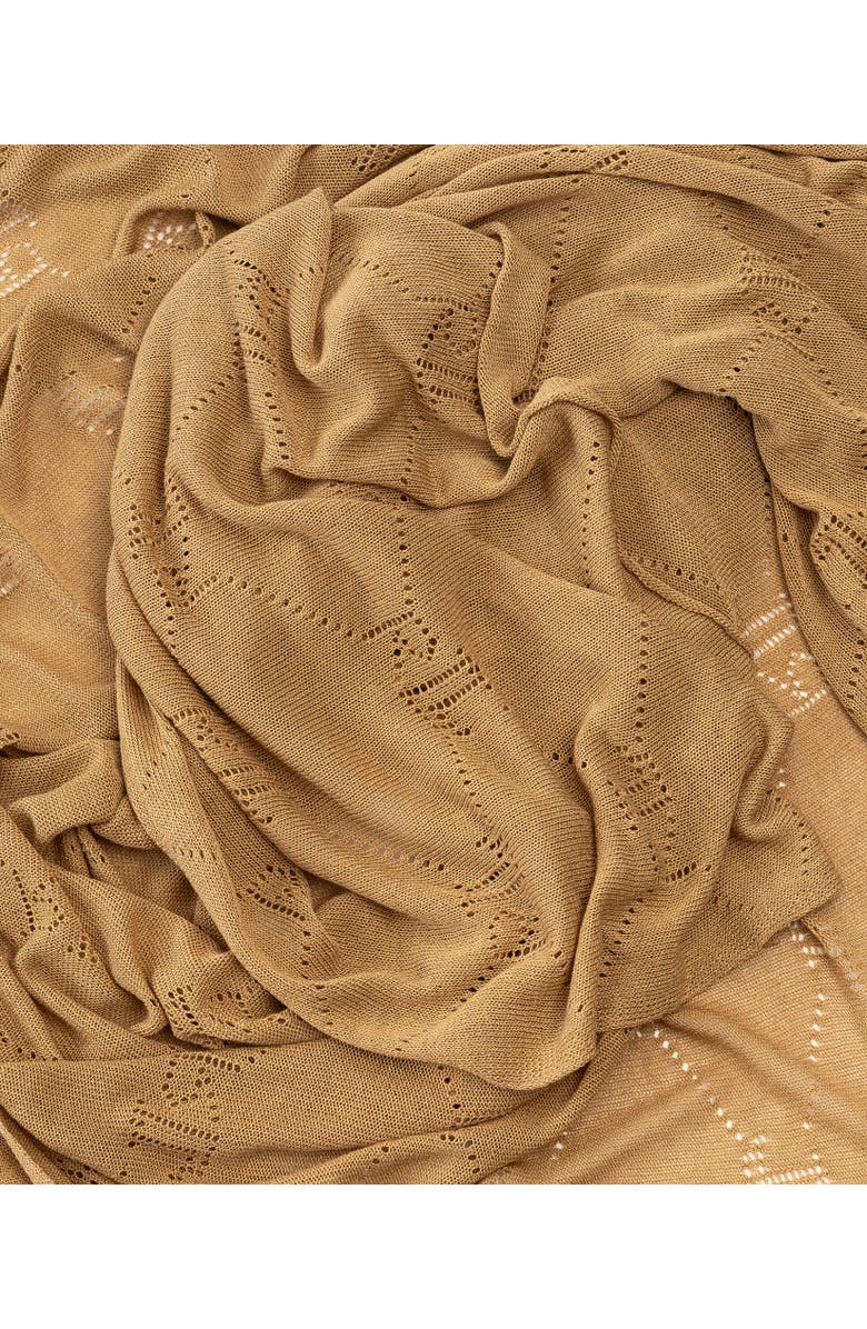 Lauren Ralph Lauren Pointelle Logo Wrap, Alternate, color, Madison Tan