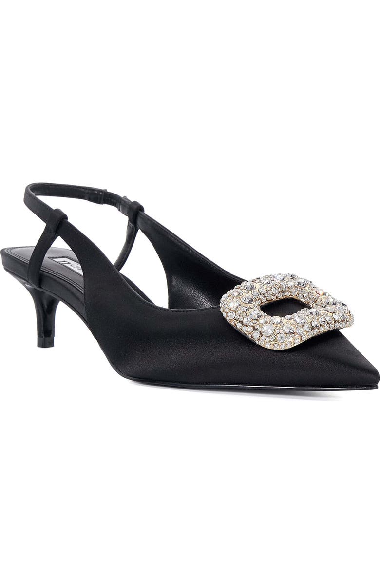 Dune London Centrepiece Slingback Pointed Toe Kitten Heel Pump, Main, color,