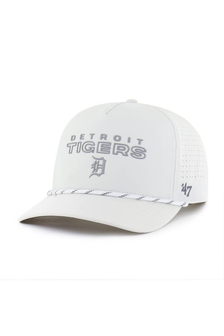 Men's '47  White Detroit Tigers Forward Vault Hitch Adjustable Hat, Main, color, White