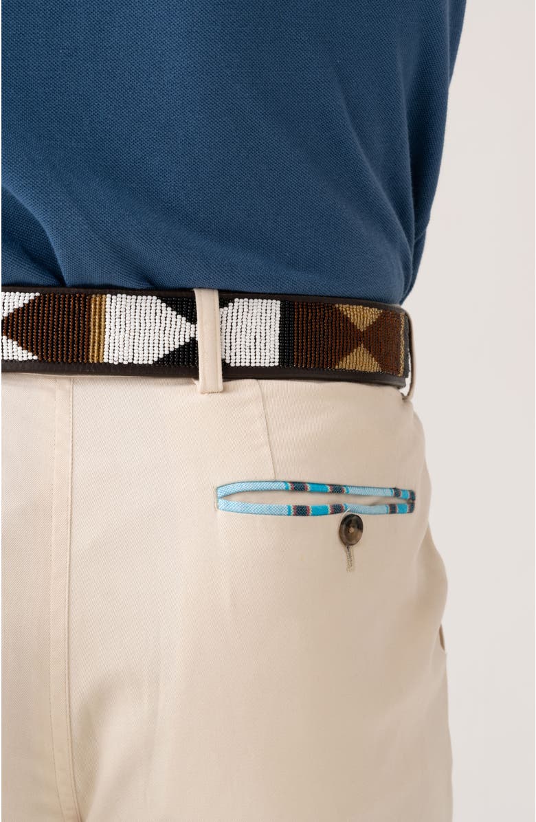 Koy Clothing Maasai Beaded Belt, Alternate, color, Brown/Gold