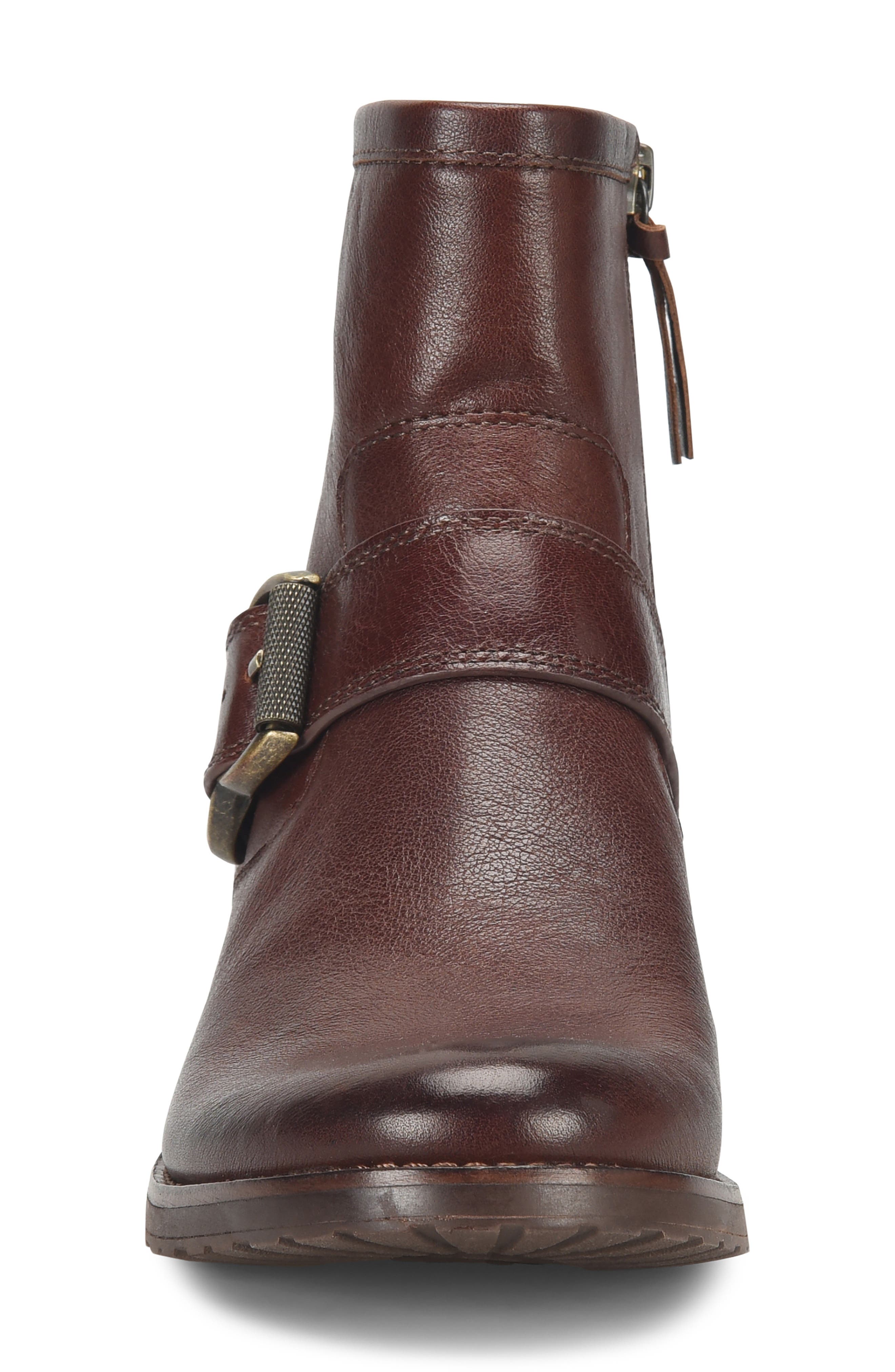 Brie Water Resistant Moto Bootie, Alternate, color, WHISKEY