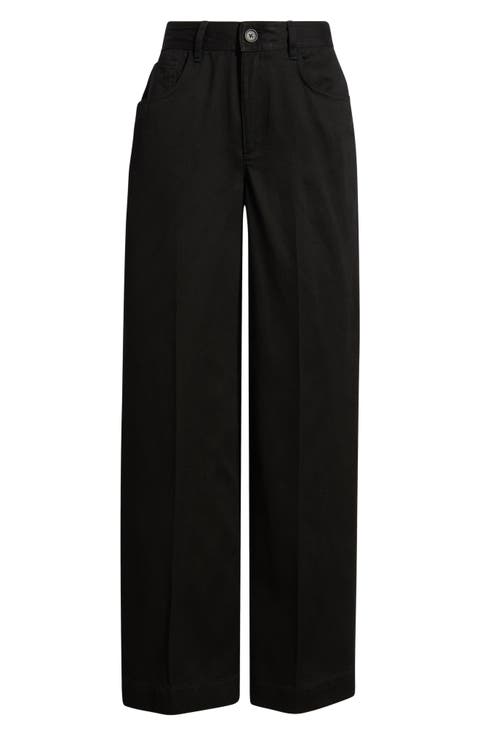 Five-Pocket Wide Leg Pants