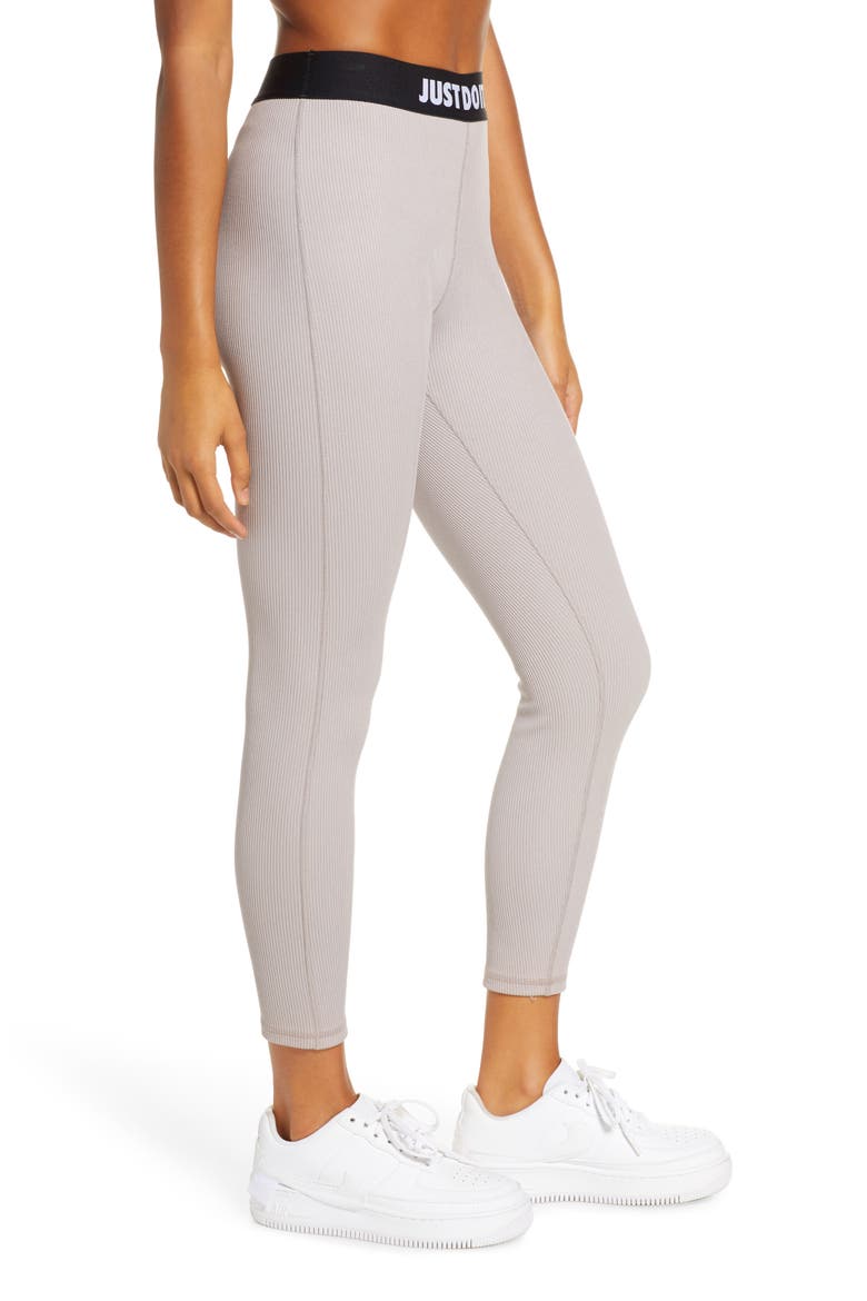Sportswear Ribbed JDI Leggings, Alternate, color, PUMICE