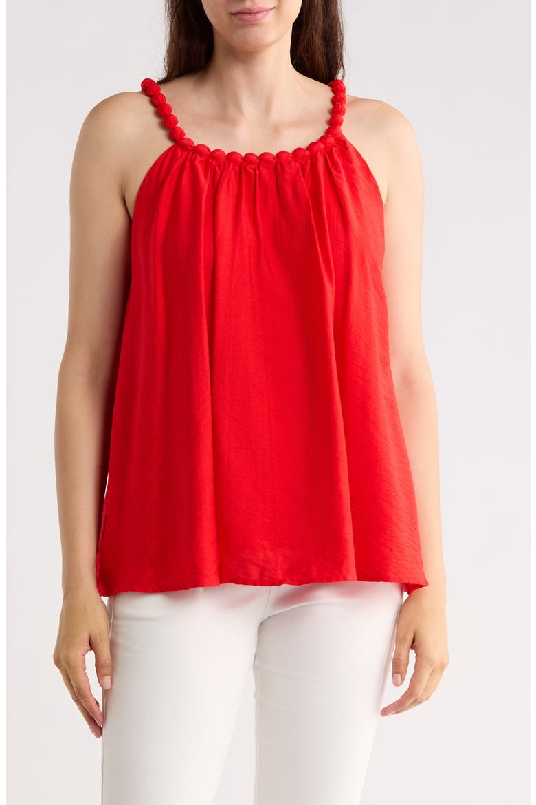 Beaded Balloon Top, Main, color, RED