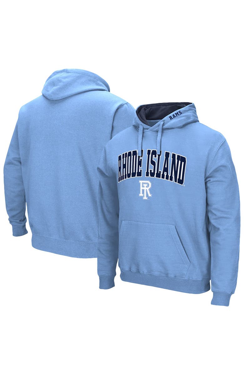 COLOSSEUM Men's Colosseum Light Blue Rhode Island Rams Arch & Logo 3.0 Pullover Hoodie, Main, color, Light Blue