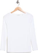 Vince Ribbed Boat Neck Top