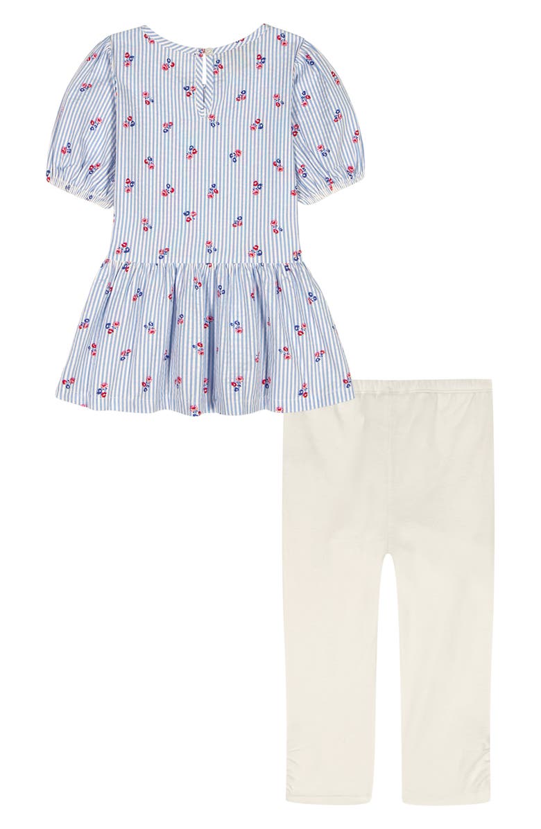 Tommy Hilfiger Stripe Tunic & Leggings Set, Alternate, color, White Multi