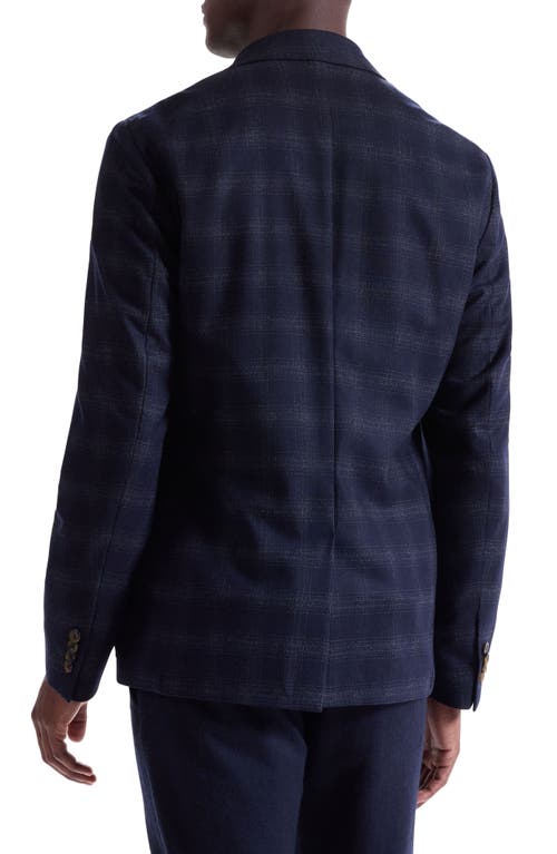 Bugatchi Two-button Wool Blend Sport Coat In Blue