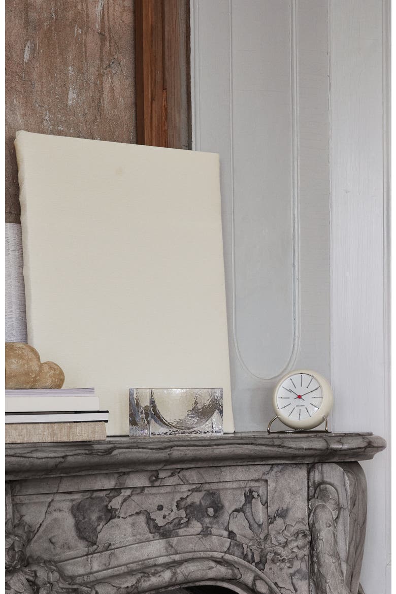 Bankers Table Clock, Alternate, color, White