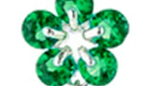 Eye Candy Los Angeles Leila Flower Drop Earrings In Green