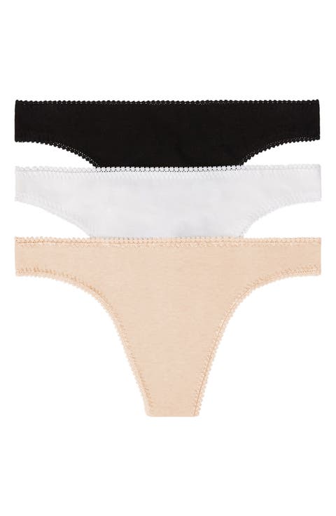 Cabana Cotton 3-Pack Thongs