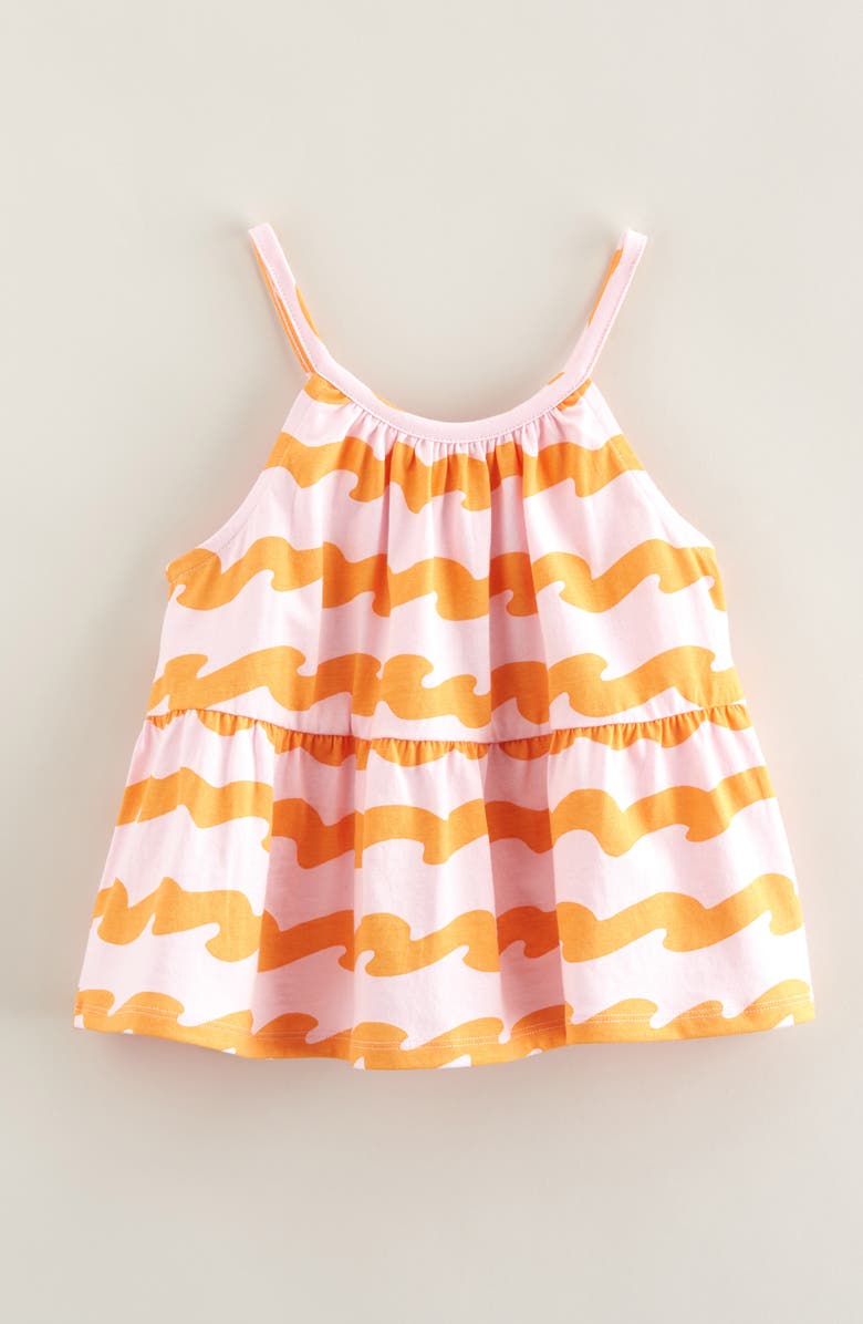 Tucker + Tate Kids' Cotton Tiered Camisole, Main, color, Pink Shade Wave Stripe