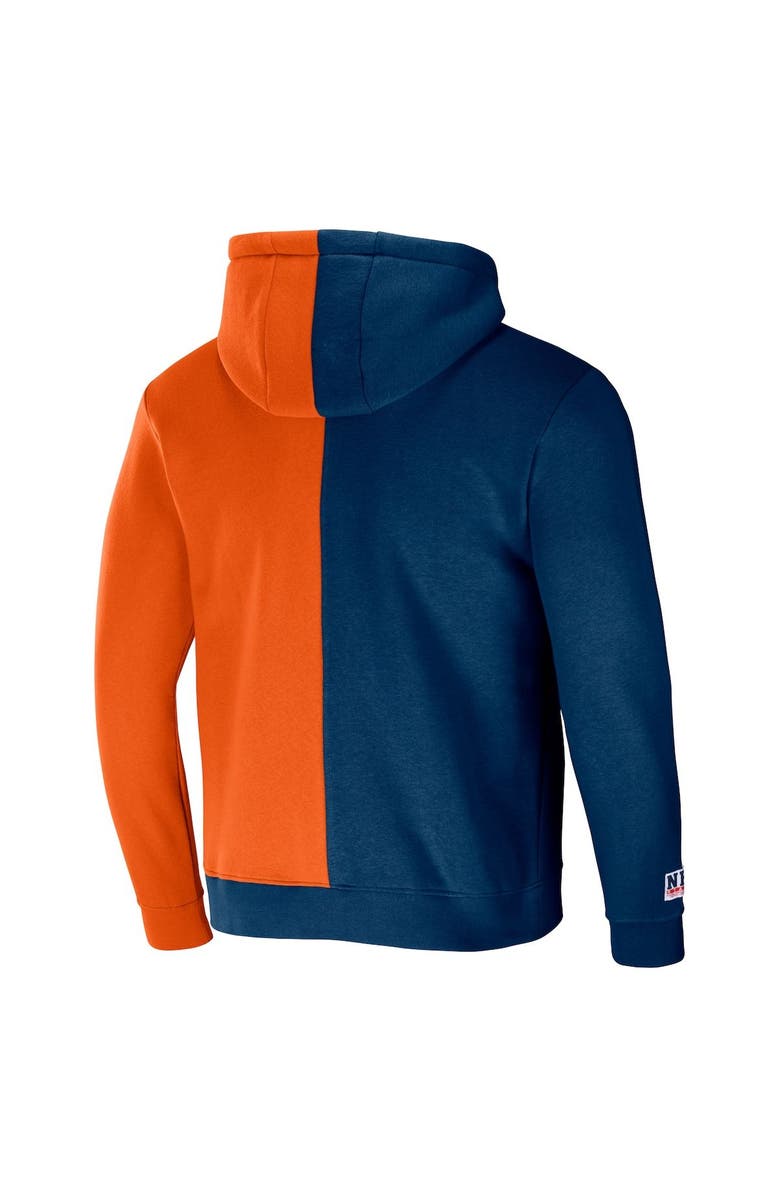 STAPLE Men's NFL x Staple Orange Chicago Bears Split Logo Pullover Hoodie, Alternate, color, 