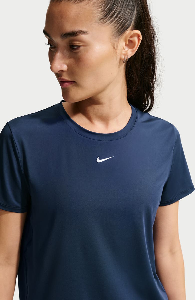 Nike One Classic Dri-FIT Training Top, Alternate, color, Midnight Navy/ White