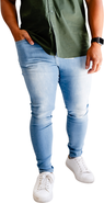 Dapper Boi Skinny Blue Fade Jeans