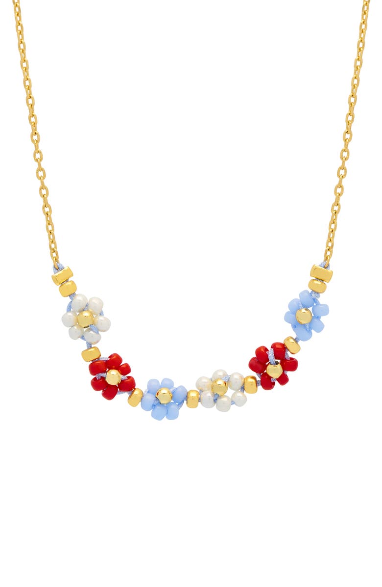 Estella Bartlett Daisy Chain Necklace, Main, color, Gold