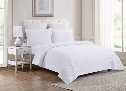 Shiloh Pebble Coverlet Set Bedding   - Reversible and Machine Washable