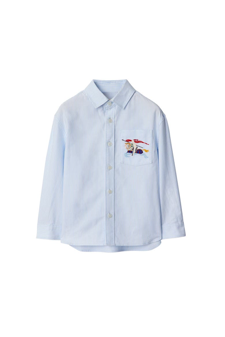 Striped Cotton Oxford Shirt, Main, color, Pale blue