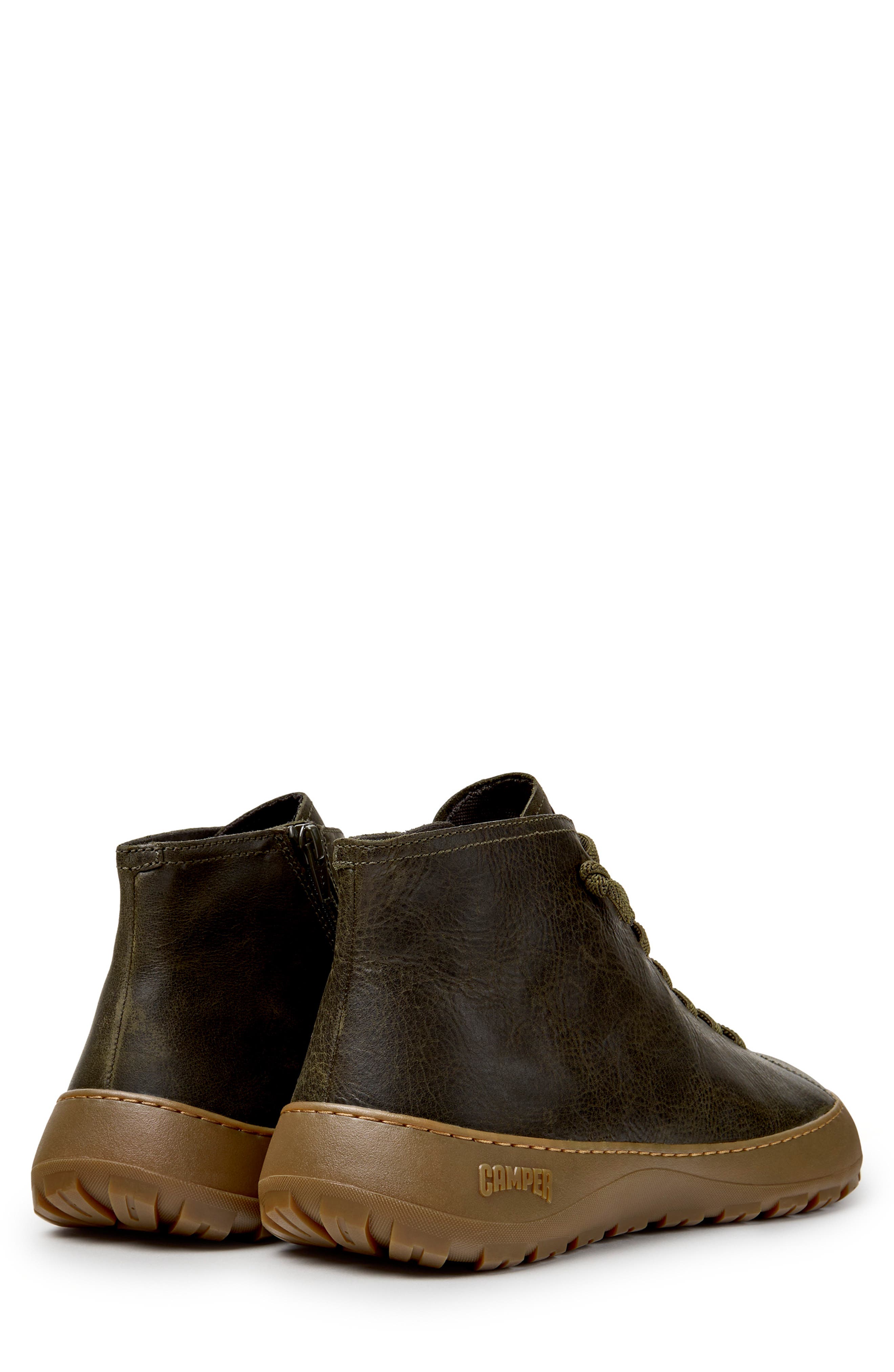 Peu Serra Leather Ankle Boot, Alternate, color, DARK GREEN