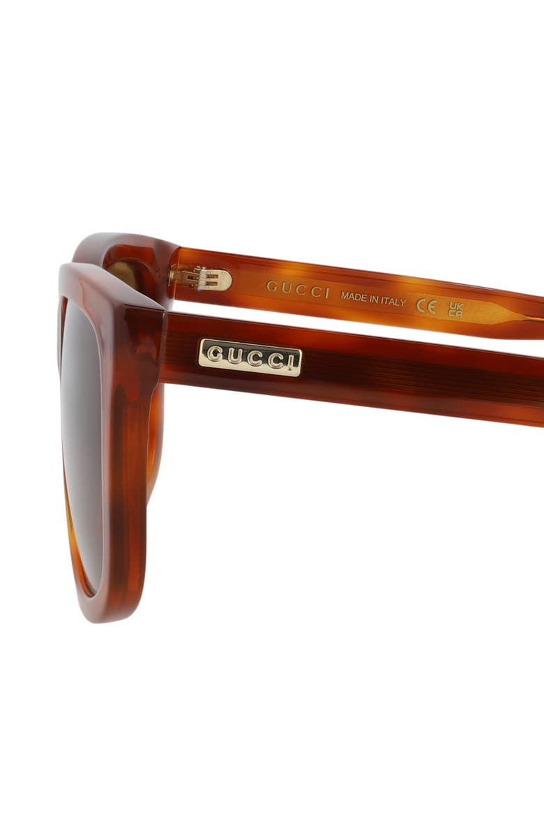 Gucci 55mm Square Sunglasses, Alternate, color, Havana Havana Brown
