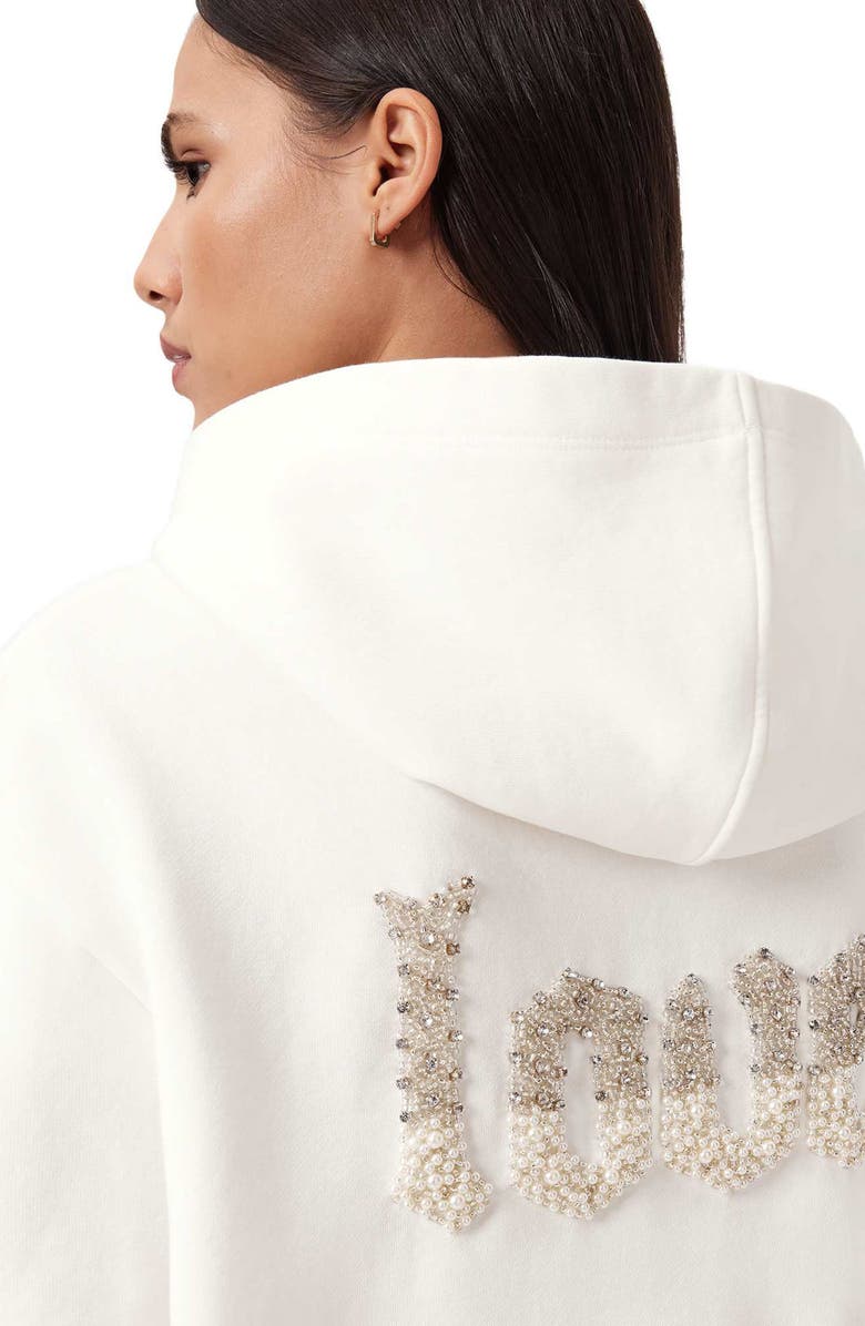 AllSaints Peace Pippa Hoodie, Alternate, color, Optic White