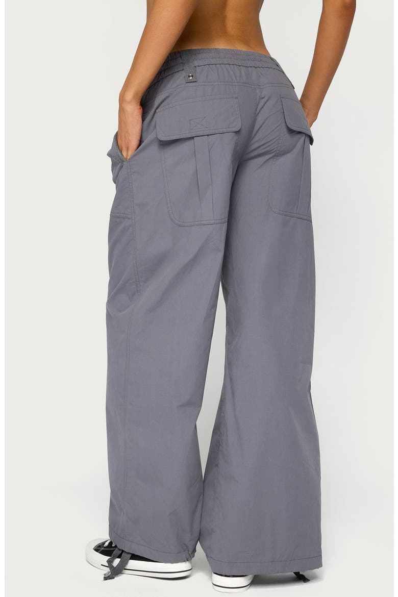 Kathleen Oversized Cotton Cargo Pants, Alternate, color, GRAY