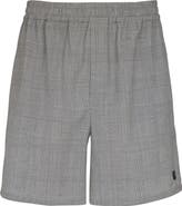 Balmain Relaxed shorts in Prince of Wales satin