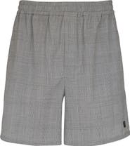Balmain Relaxed shorts in Prince of Wales satin