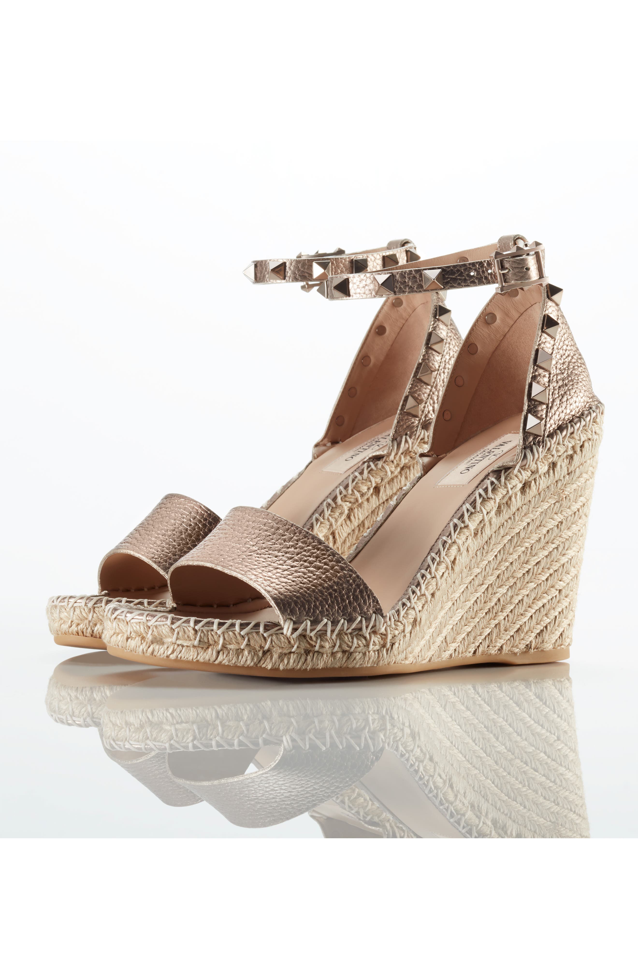 Valentino Garavani Rockstud Espadrille Sandal, Main, color, 