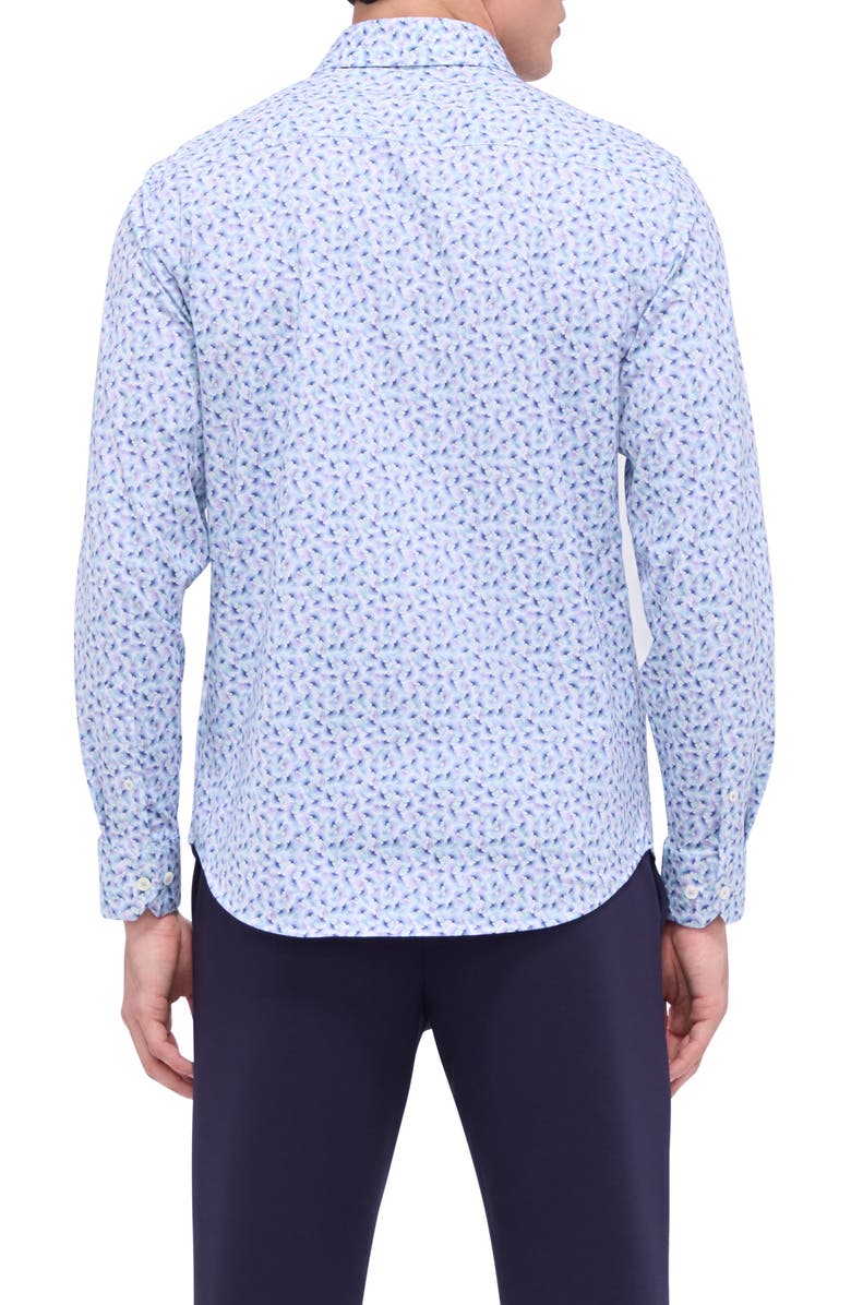 Bugatchi Jimmy OoohCotton<sup>®</sup> Abstract Print Button-Up Shirt, Alternate, color, 