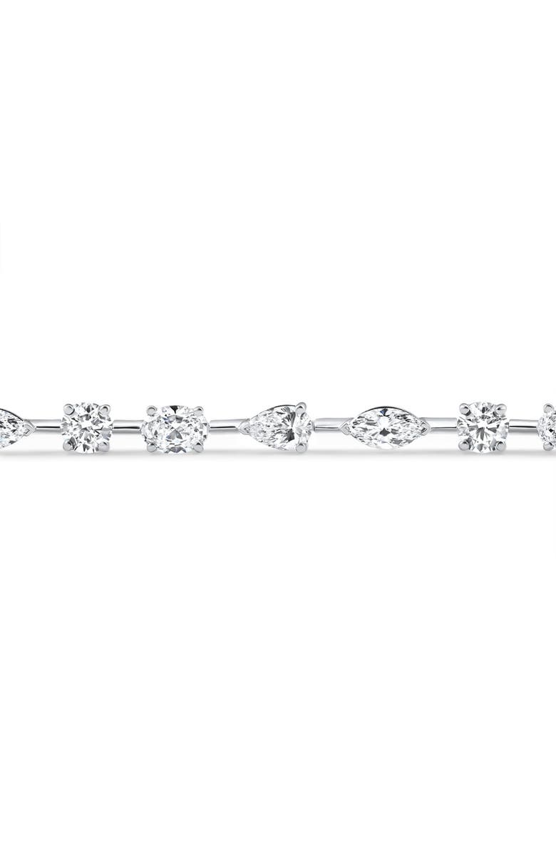 Bliss Diamond 8Ct Mixed Cut Diamond Tennis Bracelet 7" 14k Gold Lab Grown, Alternate, color, 14K White Gold