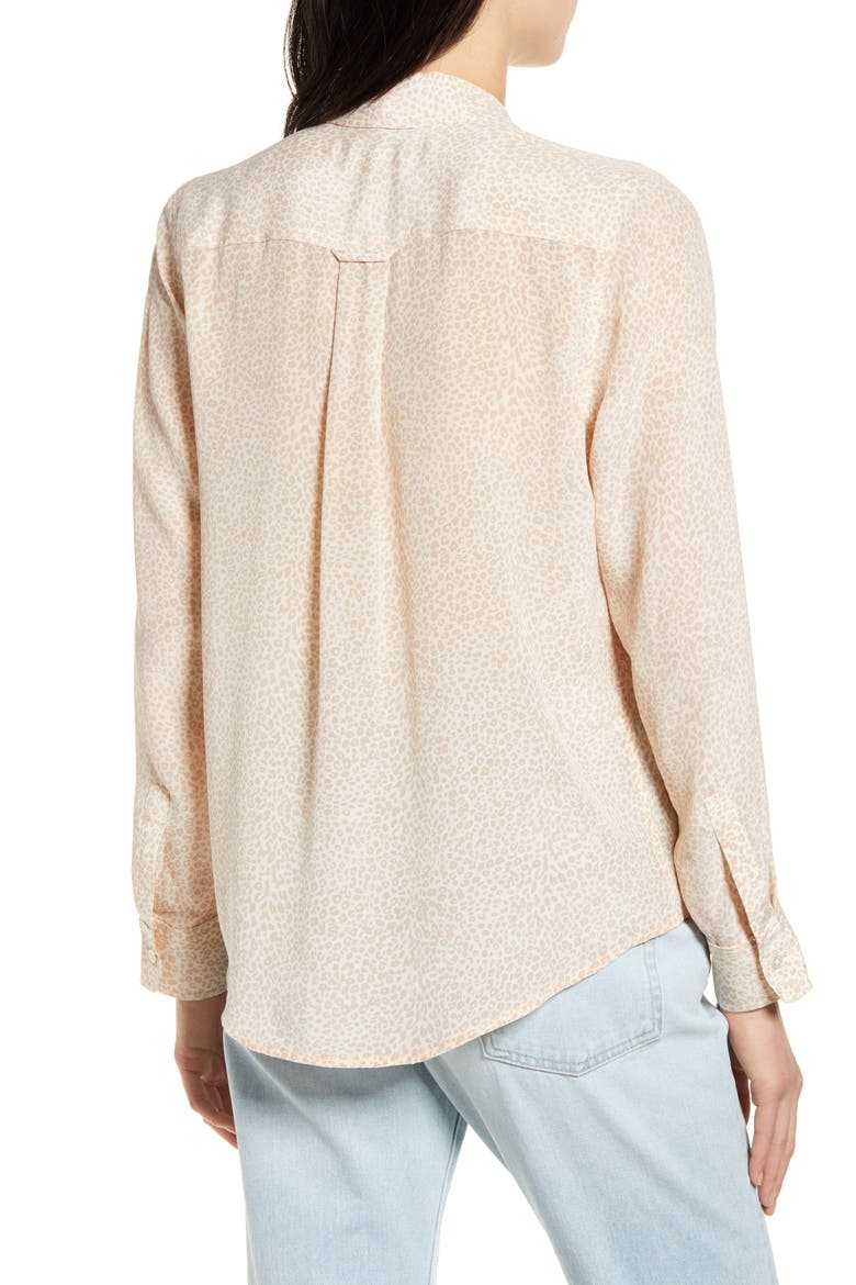 Kate Print Shirt, Alternate, color, WHITE MINI CHEETAH