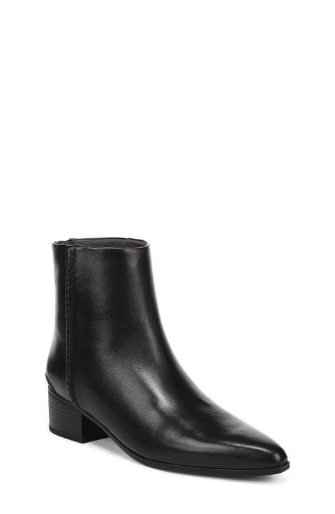 Fayola Croc Embossed Leather Bootie