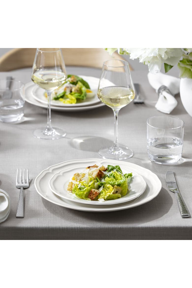 Manoir Dinner Plate Set of 6, Alternate, color, White